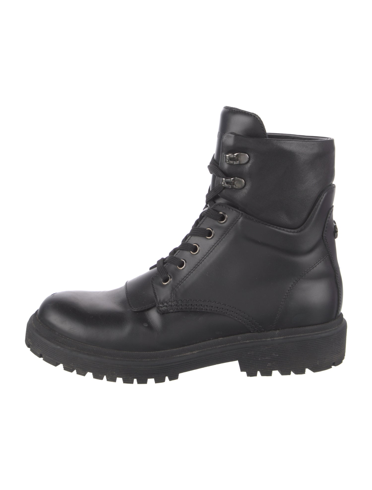 Moncler Leather Combat Boots