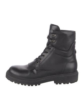 Moncler Leather Combat Boots