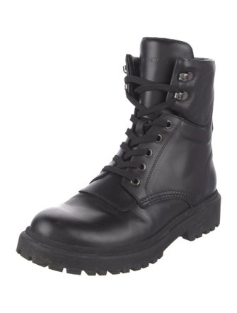 Moncler Leather Combat Boots