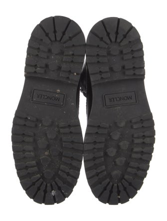Moncler Leather Combat Boots