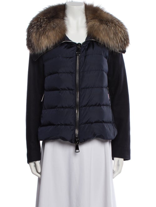 Moncler Virgin Wool Faux Fur Jacket