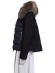 Moncler Virgin Wool Faux Fur Jacket