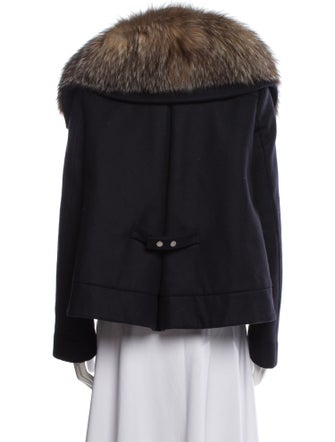 Moncler Virgin Wool Faux Fur Jacket