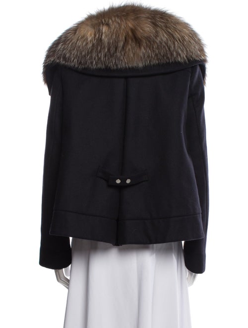 Moncler Virgin Wool Faux Fur Jacket