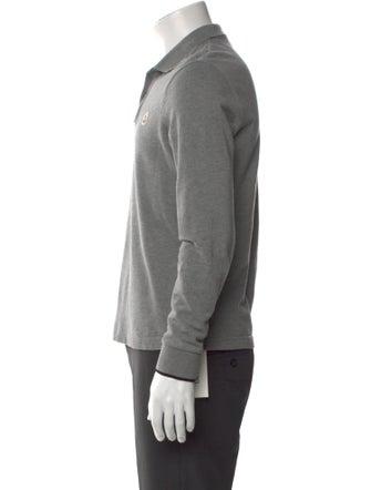 Moncler V-Neck Long Sleeve Polo Shirt