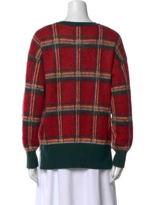 Moncler Wool Plaid Print Sweater