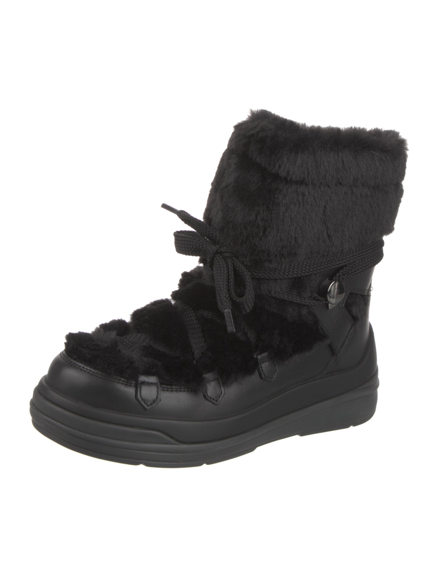 Moncler Leather Combat Boots