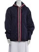 Moncler Nylon Colorblock Pattern Bomber Jacket