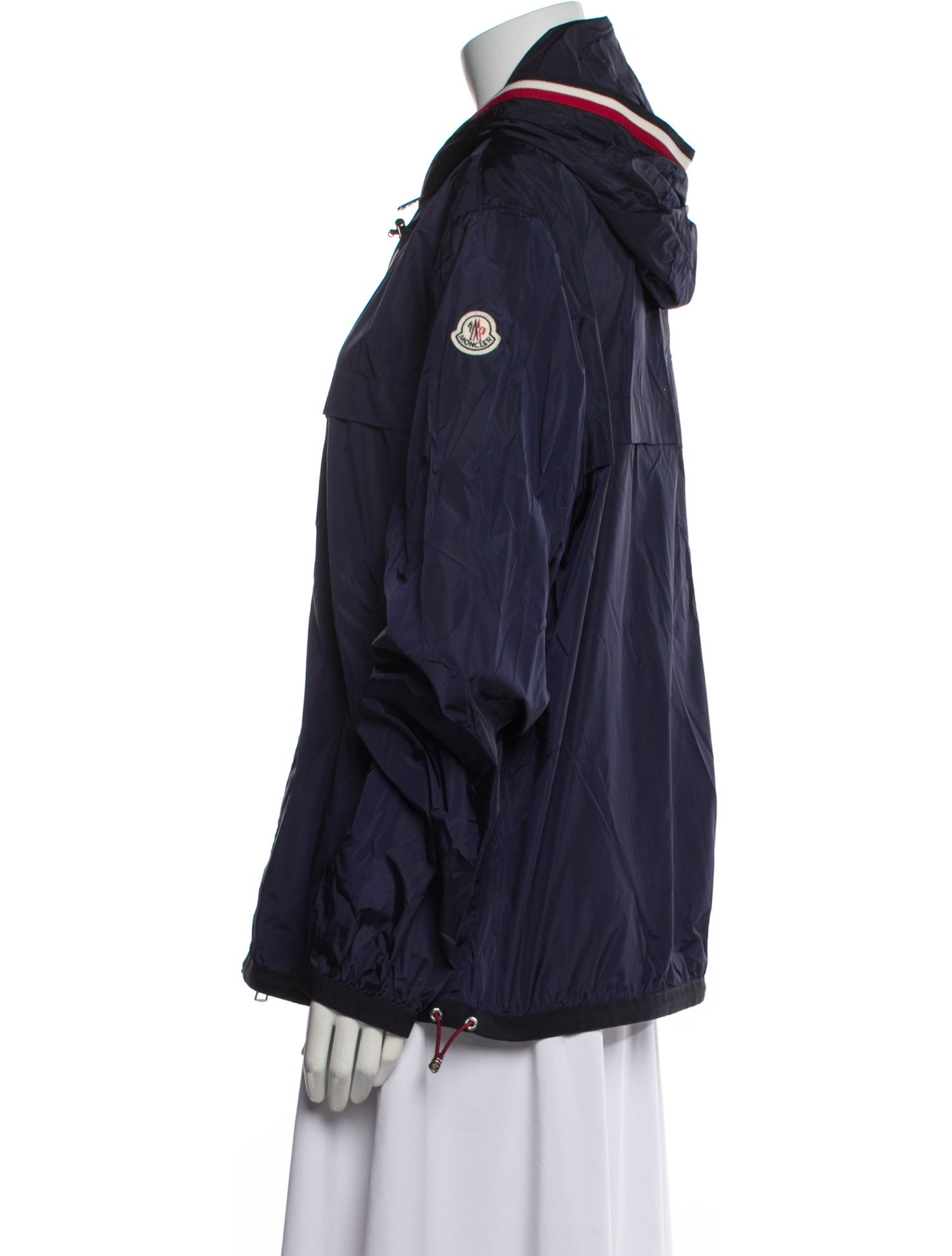 Moncler Nylon Colorblock Pattern Bomber Jacket