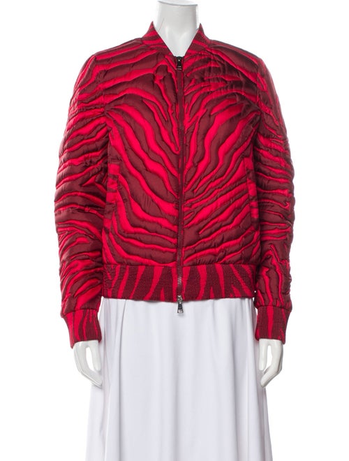 Moncler Silk Striped Bomber Jacket