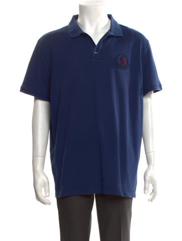 Moncler Polos Graphic Print Crew Neck Polo Shirt XXL