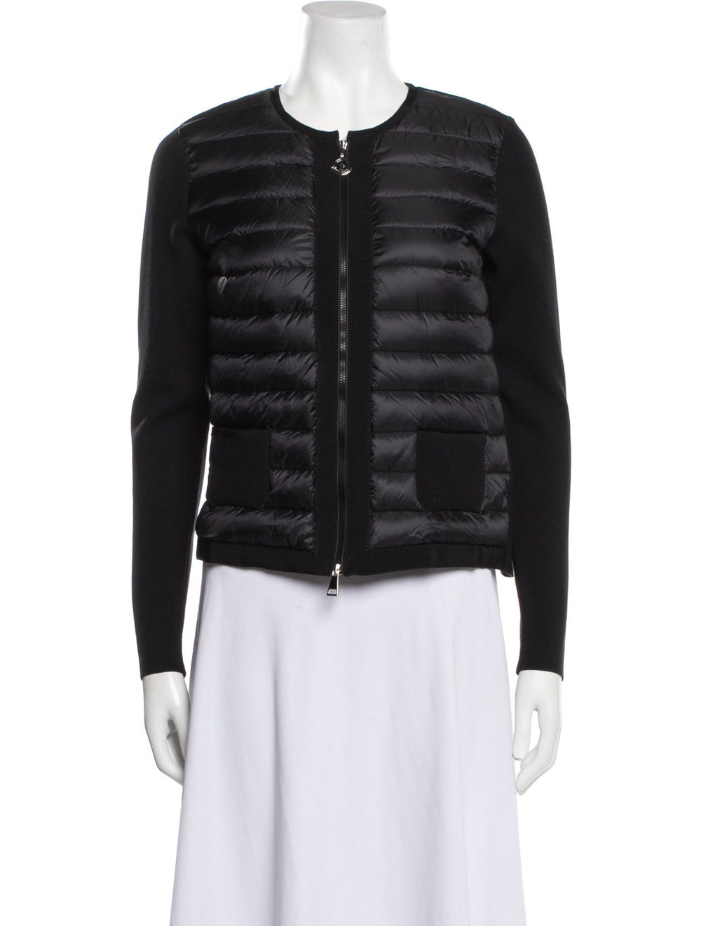 Moncler Jacket Black Collarless Patch Pockets & - image 1