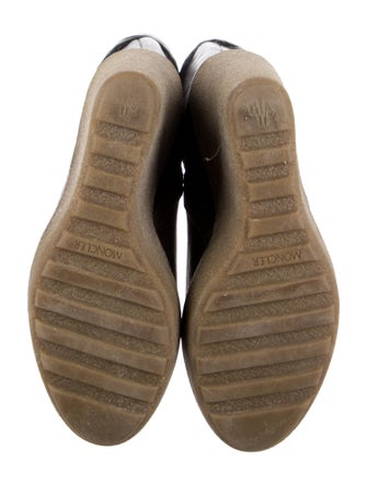 Moncler Leather Colorblock Pattern Lace-Up Boots