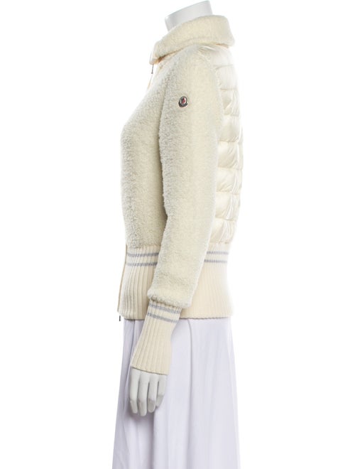 Moncler Nylon Colorblock Pattern Fur Jacket