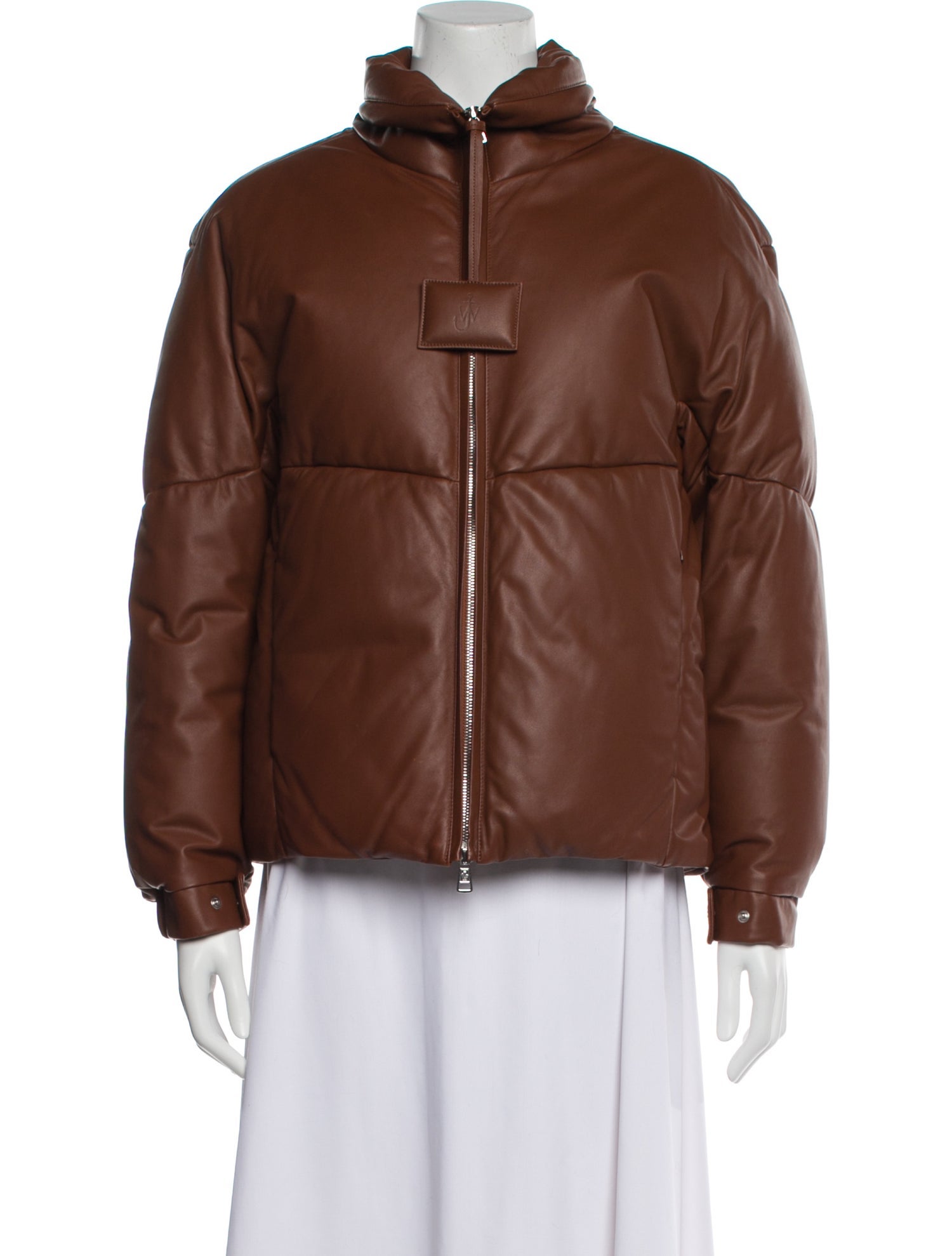 Moncler Leather Down Jacket
