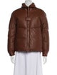 Moncler Leather Down Jacket