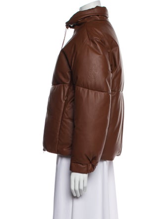 Moncler Leather Down Jacket