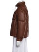 Moncler Leather Down Jacket