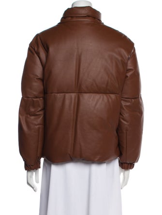 Moncler Leather Down Jacket