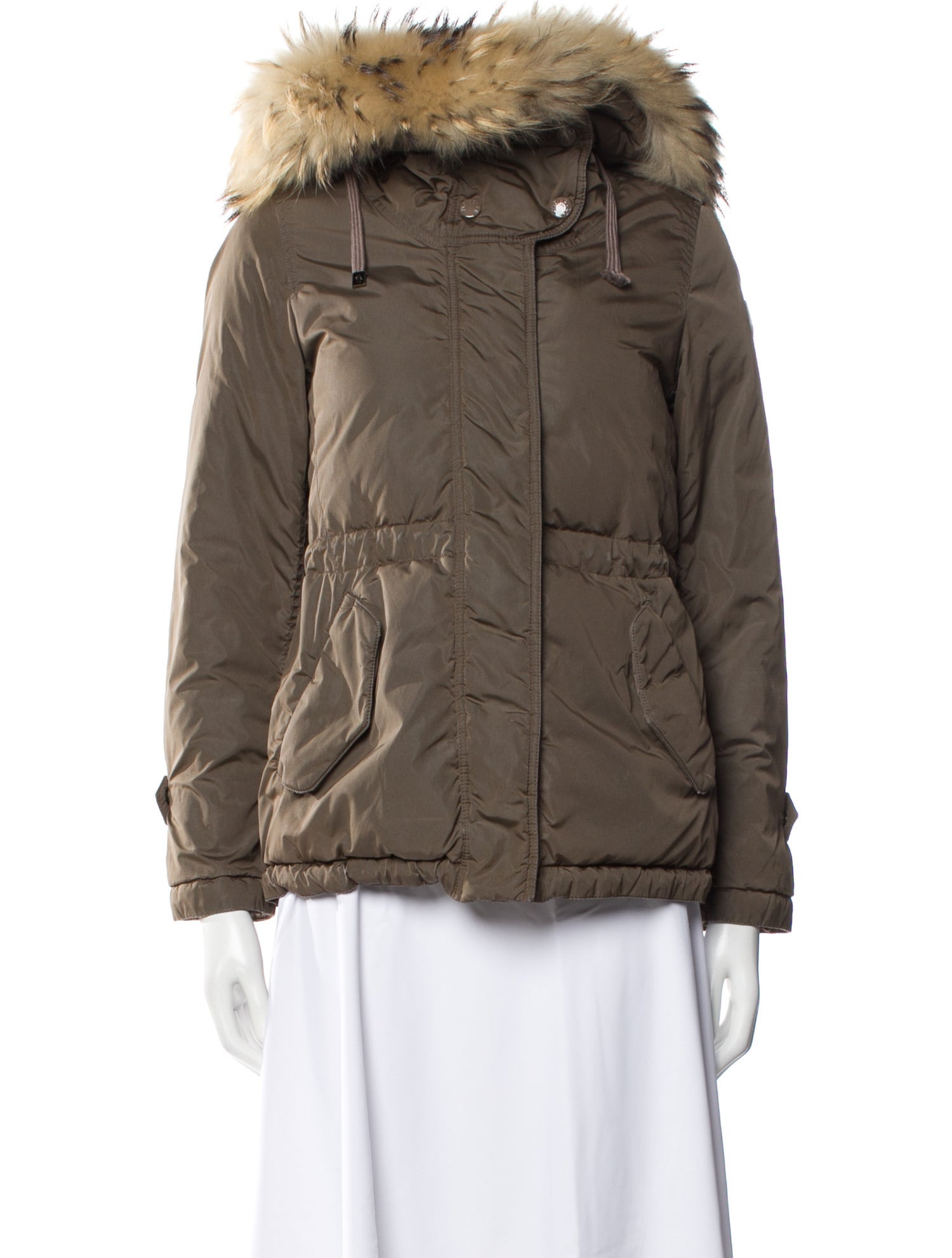Moncler Down Colorblock Pattern Down Coat
