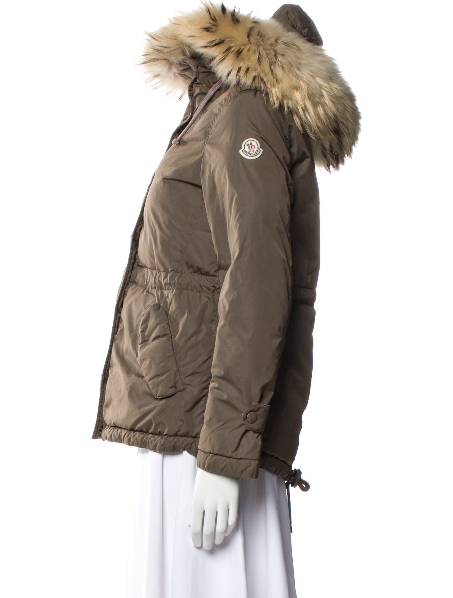 Moncler Down Colorblock Pattern Down Coat