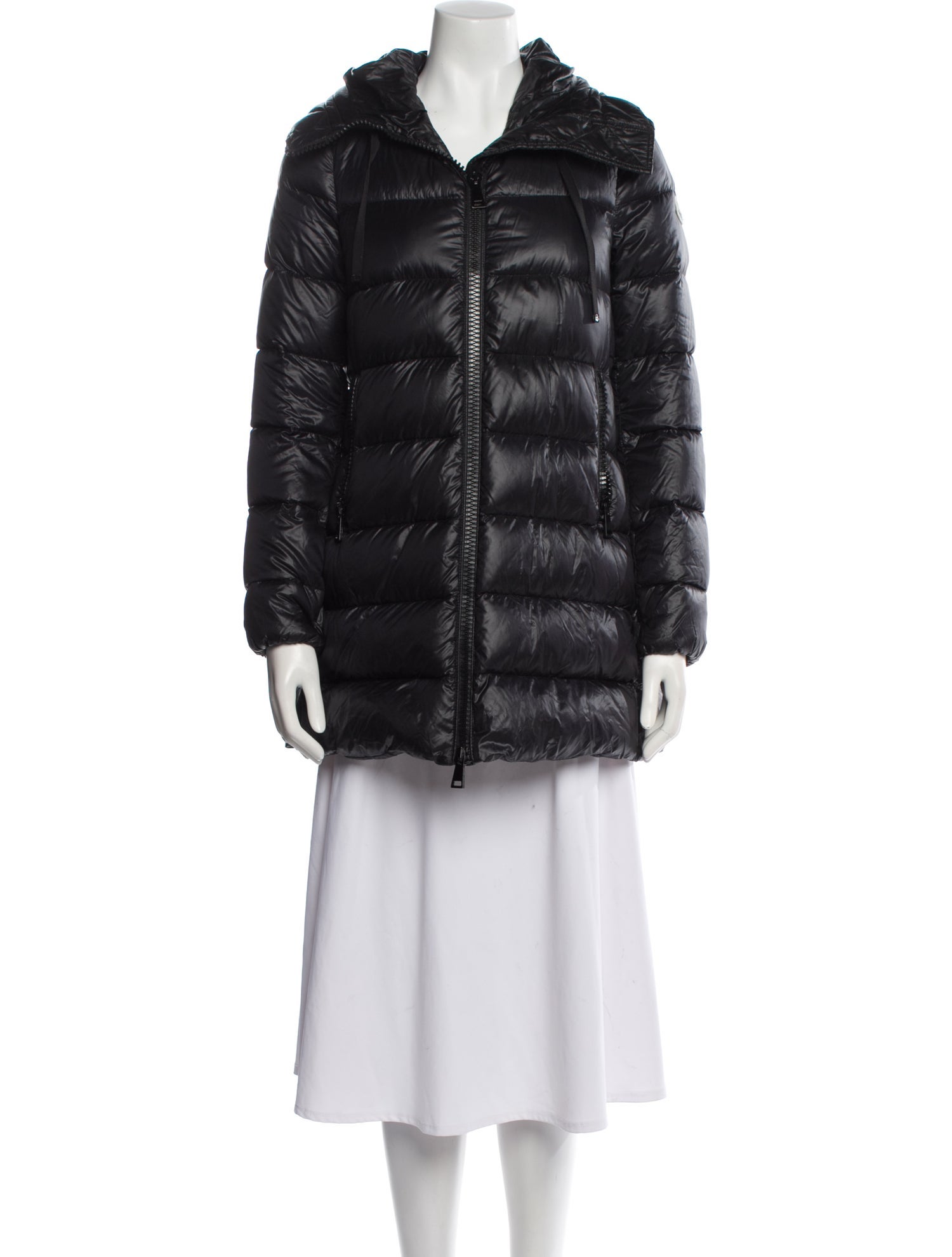 Moncler Nylon Faux Fur Coat