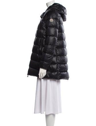 Moncler Nylon Faux Fur Coat
