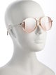 Moncler Aviator Mirrored Sunglasses
