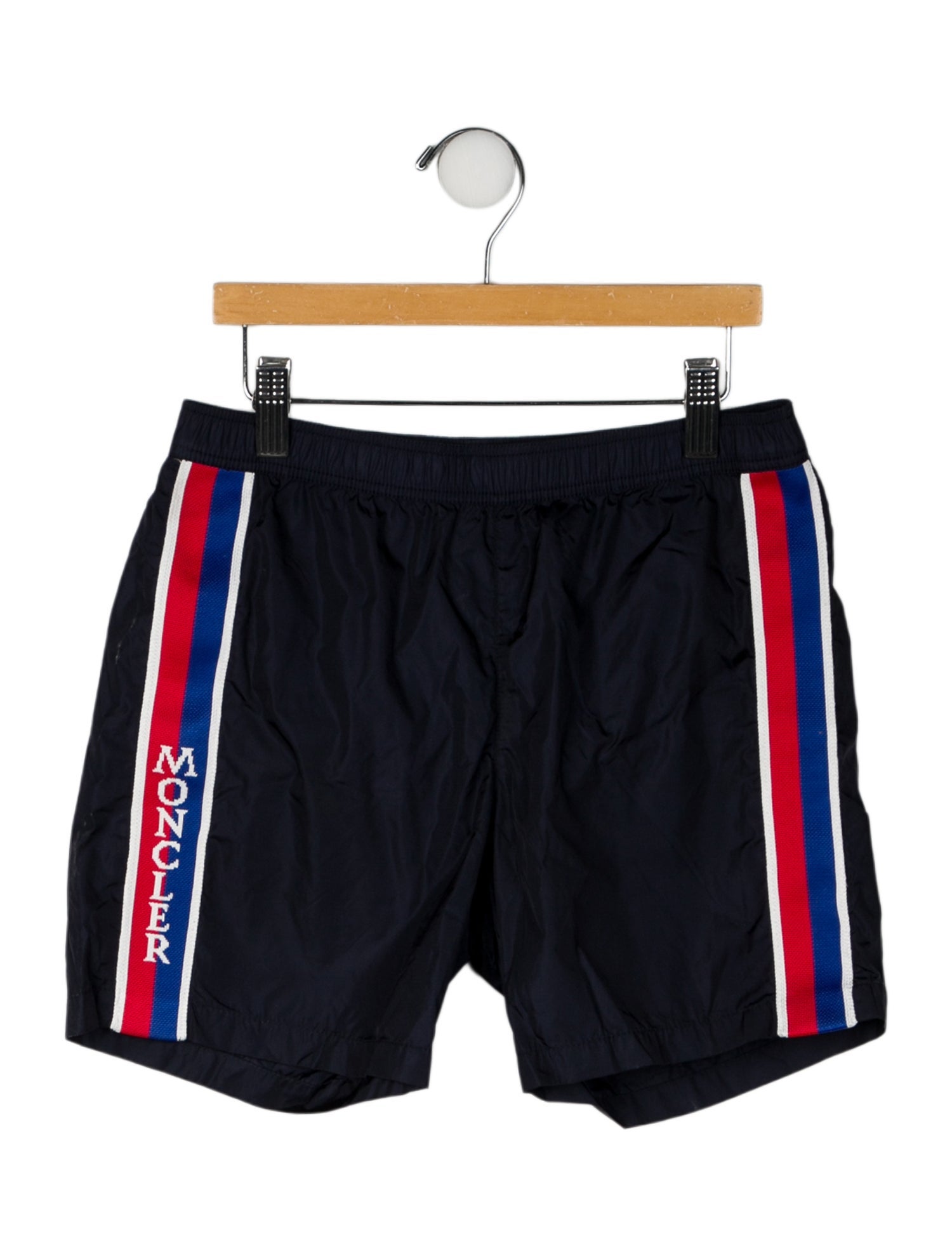 Moncler Logo Trim Solid Shorts