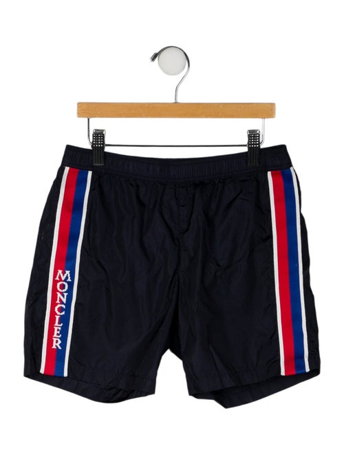 Moncler Logo Trim Solid Shorts