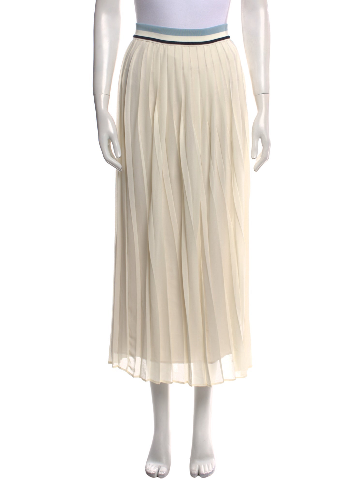 Moncler Pleated Accents Midi Length Skirt w/ Tags