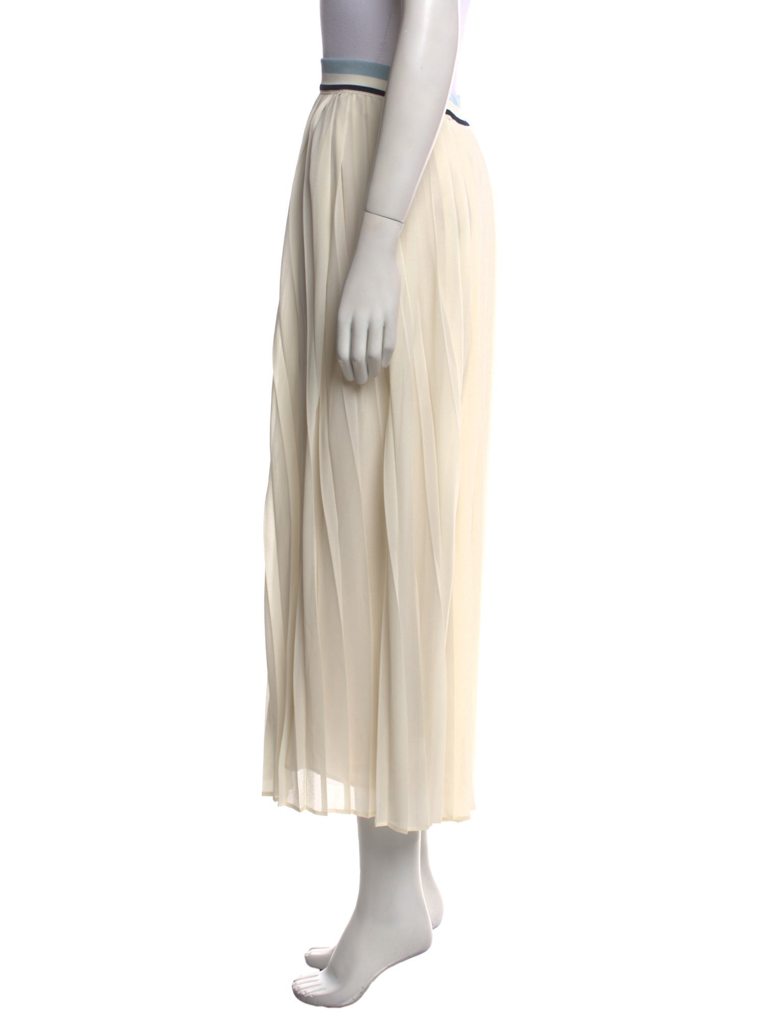 Moncler Pleated Accents Midi Length Skirt w/ Tags