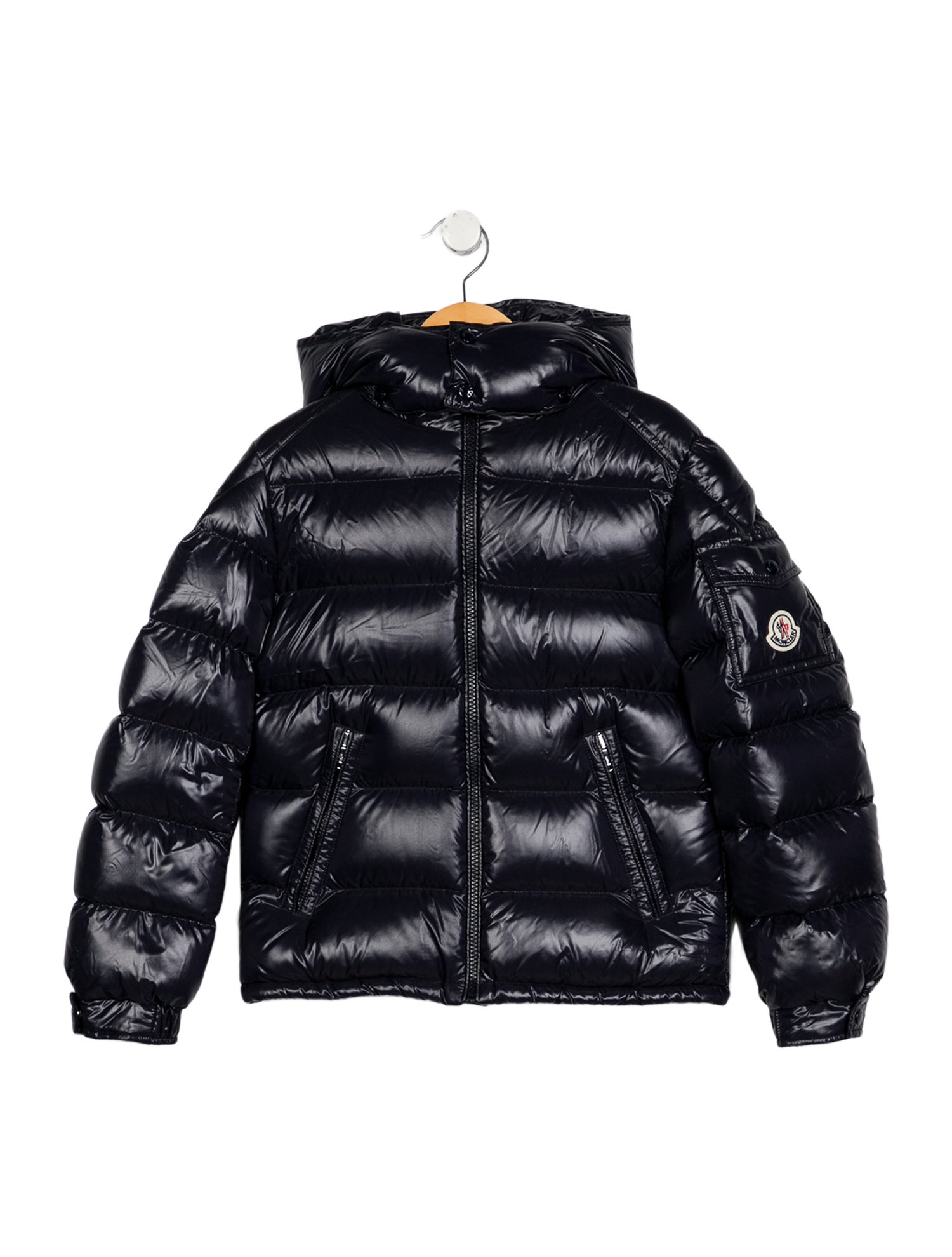 Moncler Boys' Blue Down Coat