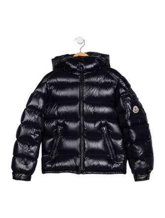 Moncler Boys' Blue Down Coat