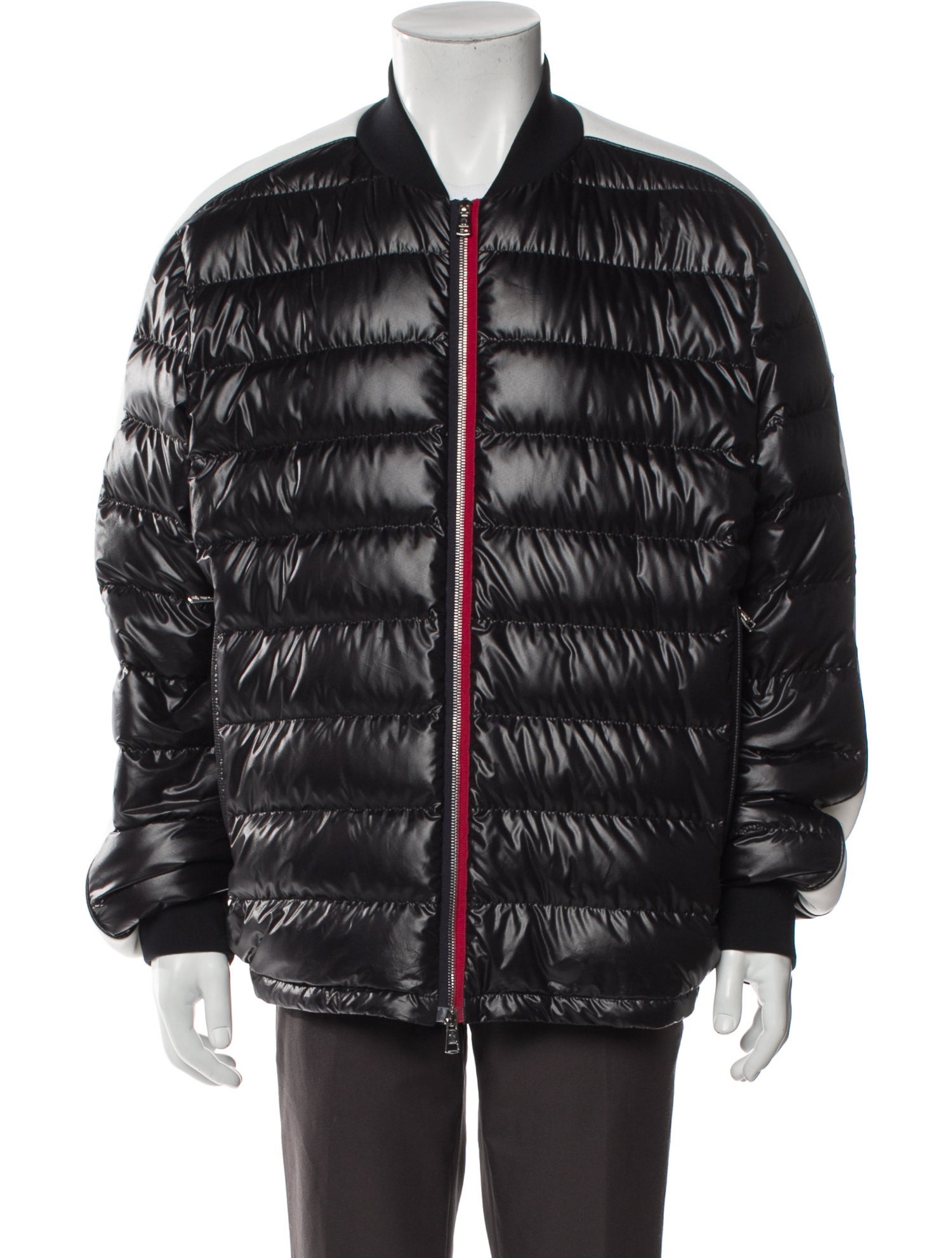 Moncler Striped Puffer Coat
