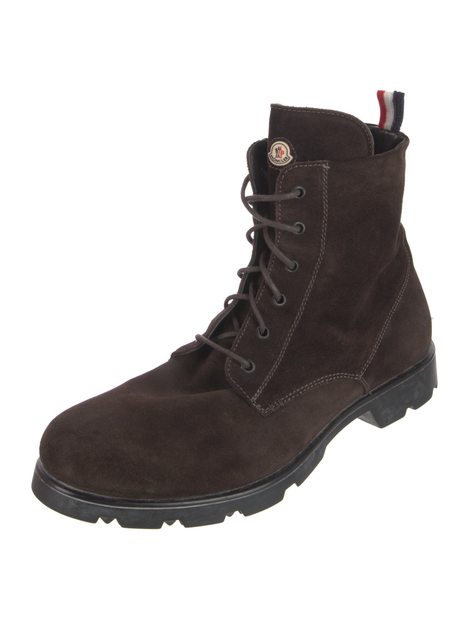 Moncler Suede Lace-Up Boots