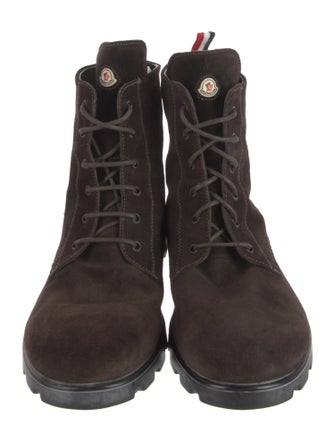 Moncler Suede Lace-Up Boots