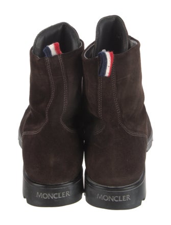 Moncler Suede Lace-Up Boots