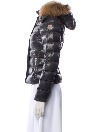 Moncler Nylon Faux Fur Coat