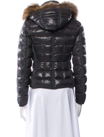 Moncler Nylon Faux Fur Coat