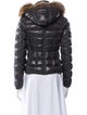 Moncler Nylon Faux Fur Coat