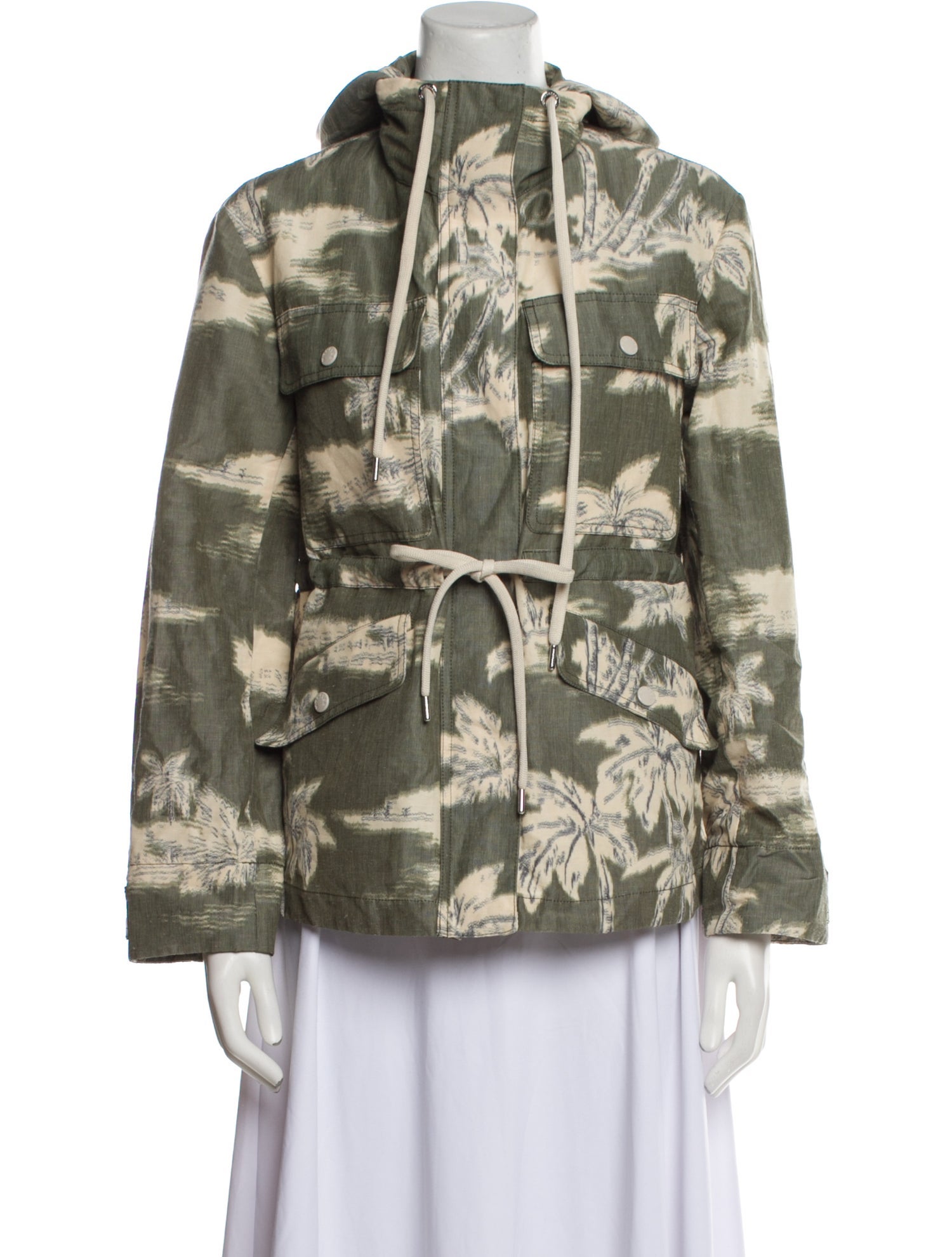 Moncler Printed Faux Fur Jacket