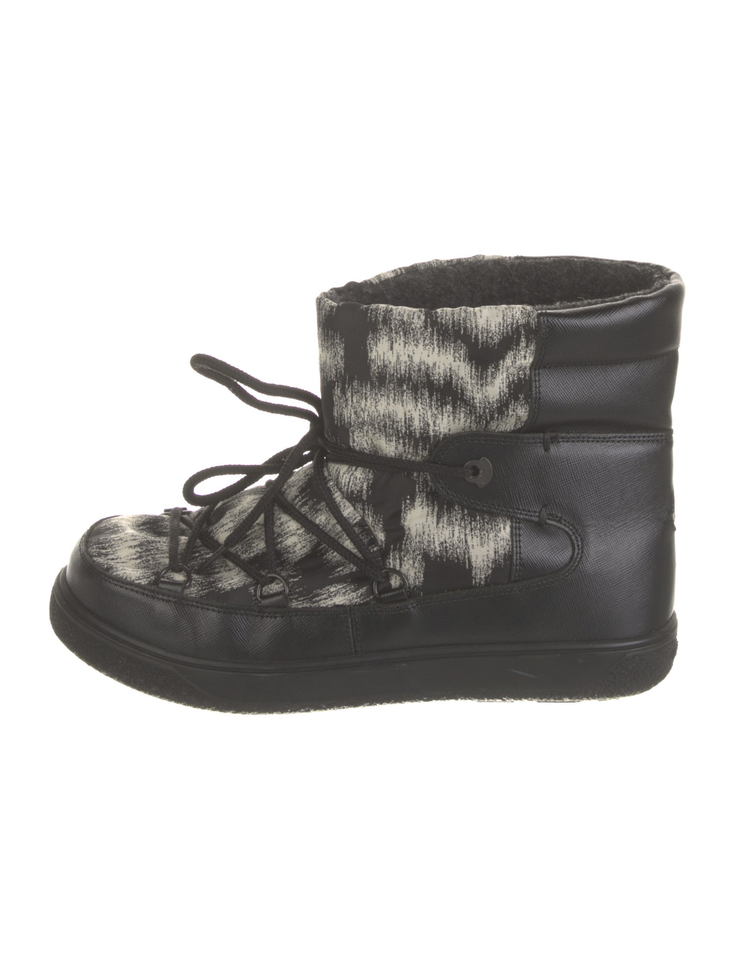 Moncler Leather Printed Snow Boots