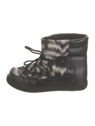 Moncler Leather Printed Snow Boots