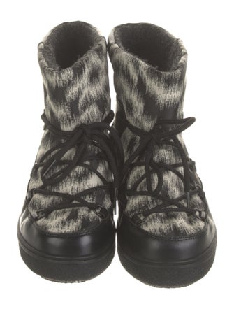 Moncler Leather Printed Snow Boots