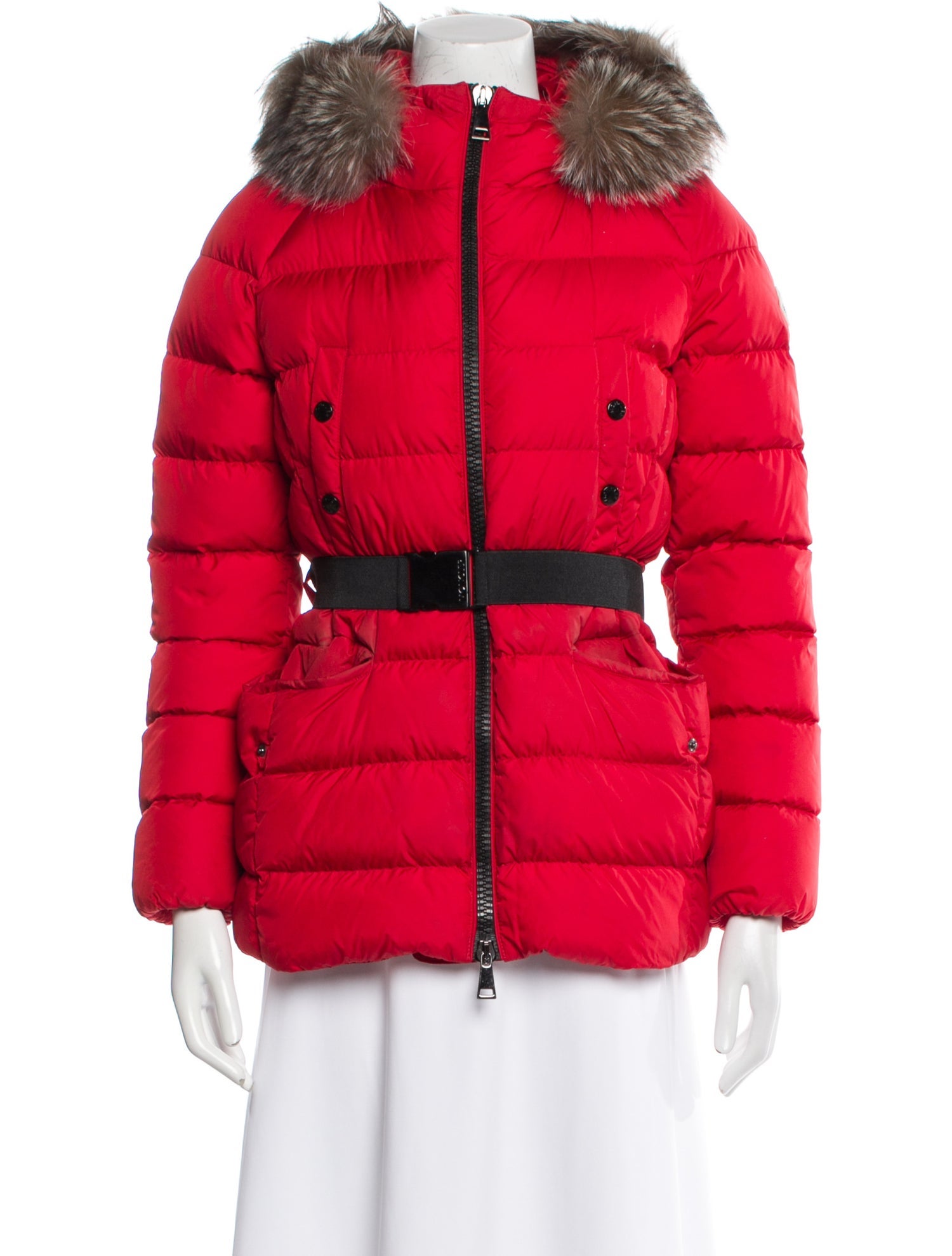 Moncler Nylon Faux Fur Jacket