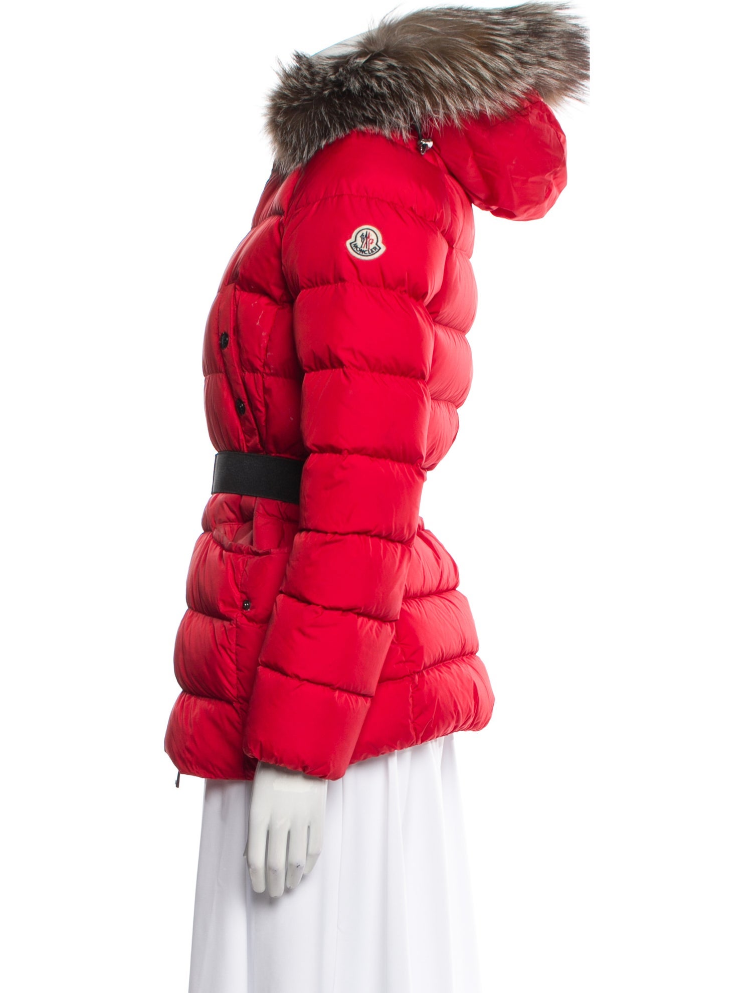 Moncler Nylon Faux Fur Jacket