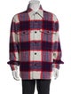 Moncler Wool Plaid Print Denim Jacket