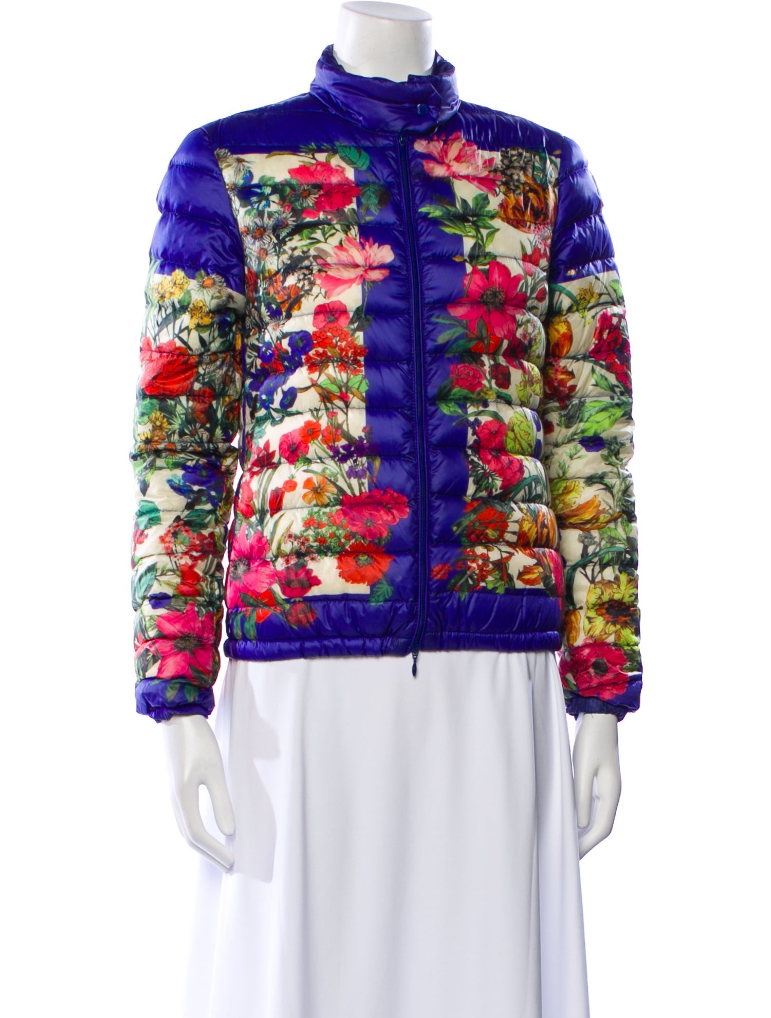 Moncler Down Floral Print Down Jacket