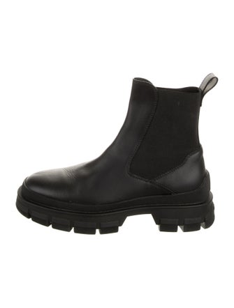 Moncler Leather Chelsea Boots